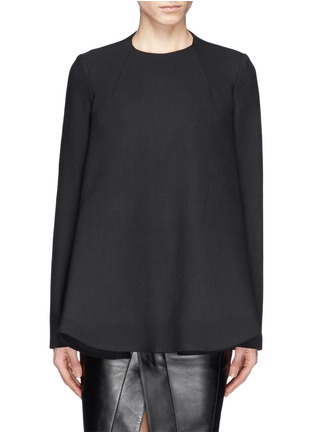 Main View - Click To Enlarge - OPENING CEREMONY - 'Mila' twill cascade cape blouse
