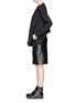 Figure View - Click To Enlarge - OPENING CEREMONY - 'Mila' twill cascade cape blouse