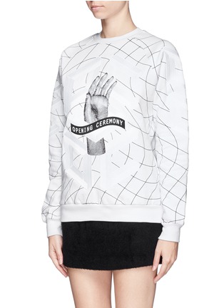 Front View - Click To Enlarge - OPENING CEREMONY - Graphic print embroidery sweatshirt