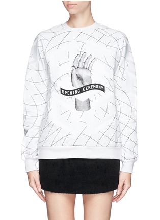 Main View - Click To Enlarge - OPENING CEREMONY - Graphic print embroidery sweatshirt