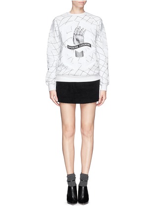 Figure View - Click To Enlarge - OPENING CEREMONY - Graphic print embroidery sweatshirt