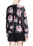 Back View - Click To Enlarge - MS MIN - Floral print silk-wool blouse