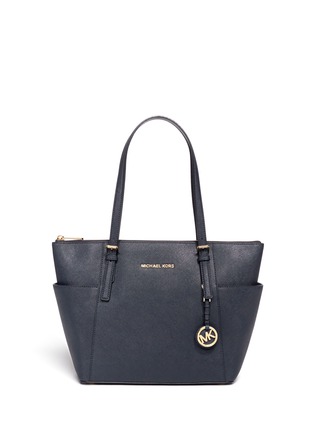 Main View - Click To Enlarge - MICHAEL KORS - Jet set medium saffiano leather travel tote