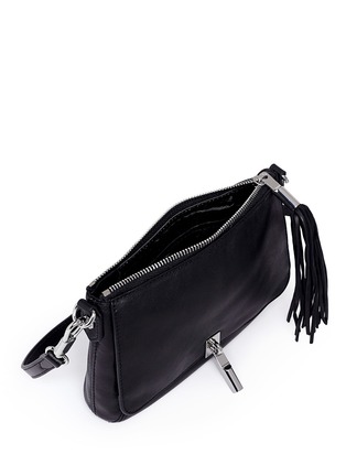 Detail View - Click To Enlarge - ELIZABETH AND JAMES - 'Cynnie' micro tassel leather crossbody bag