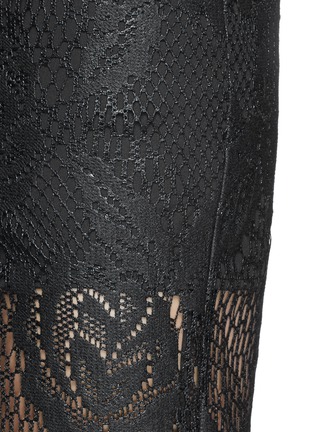 Detail View - Click To Enlarge - MSGM - Lacquer lace pencil skirt 