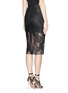 Back View - Click To Enlarge - MSGM - Lacquer lace pencil skirt 