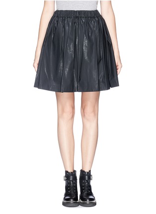 Main View - Click To Enlarge - MSGM - Faux leather flare skirt