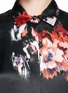 Detail View - Click To Enlarge - MSGM - Paintbrush rose print silk shirt