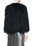 Back View - Click To Enlarge - MSGM - Tibetan lamb fur sequin appliqué coat