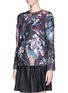Front View - Click To Enlarge - MSGM - Marble dye print sequin paillette top