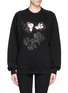 Main View - Click To Enlarge - MSGM - Floral mirror fleece-lined sweatshirt