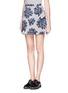 Front View - Click To Enlarge - MSGM - Rose print felpa skirt