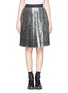 Main View - Click To Enlarge - MSGM - Oilslick foil print pleat skirt