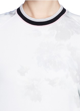 Detail View - Click To Enlarge - MSGM - Floral print tulle overlay sweatshirt