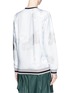Back View - Click To Enlarge - MSGM - Floral print tulle overlay sweatshirt