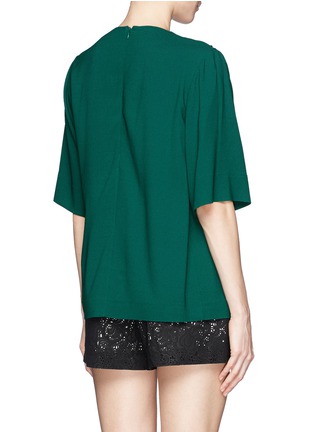 Back View - Click To Enlarge - MSGM - Drape front crepe top