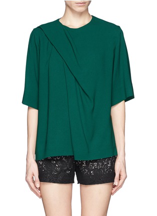 Main View - Click To Enlarge - MSGM - Drape front crepe top