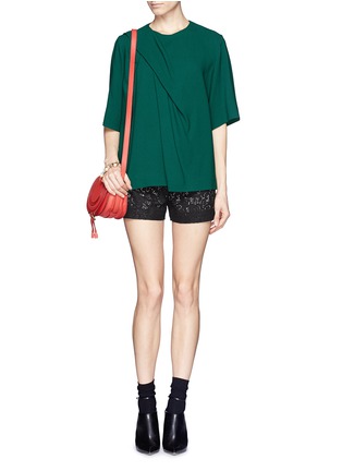 Figure View - Click To Enlarge - MSGM - Drape front crepe top