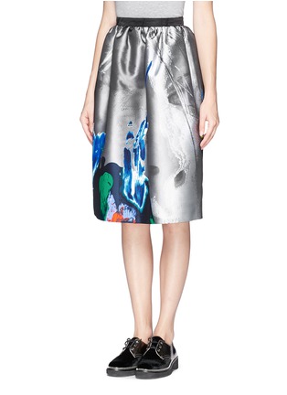 Front View - Click To Enlarge - MSGM - Paint print jacquard skirt