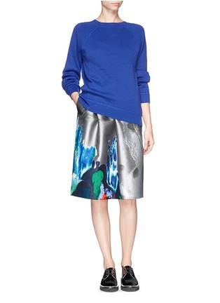 Figure View - Click To Enlarge - MSGM - Paint print jacquard skirt