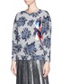 Front View - Click To Enlarge - MSGM - Paint splash floral print sweatshirt