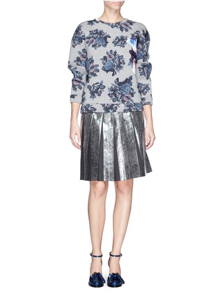 Figure View - Click To Enlarge - MSGM - Paint splash floral print sweatshirt