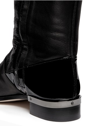 Detail View - Click To Enlarge - REED KRAKOFF - 'Flat Oxford' patent trim leather boots