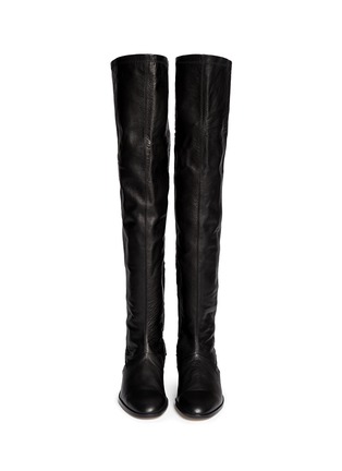 Figure View - Click To Enlarge - REED KRAKOFF - 'Flat Oxford' patent trim leather boots