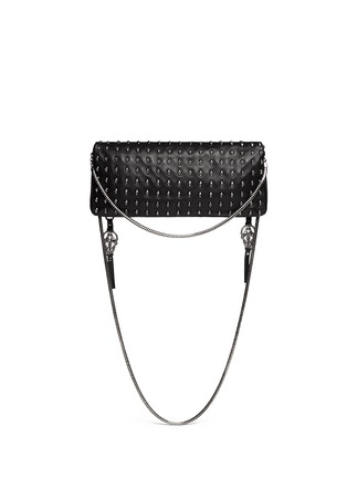 Back View - Click To Enlarge - THOMAS WYLDE - Skull stud flap front leather bag