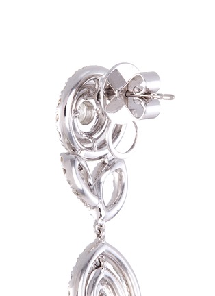 Detail View - Click To Enlarge - LAZARE KAPLAN - Diamond 18k white gold drop earrings