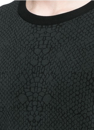 Detail View - Click To Enlarge - LANVIN - Snake jacquard crew neck sweater
