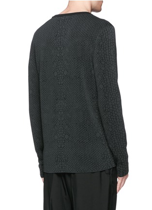 Back View - Click To Enlarge - LANVIN - Snake jacquard crew neck sweater