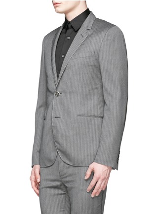 Front View - Click To Enlarge - LANVIN - Woven stripe wool-cashmere blazer