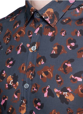 Detail View - Click To Enlarge - LANVIN - Leopard print poplin shirt