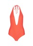 Main View - Click To Enlarge - MIKOH - 'Hinano' low cut scoop back halter swimsuit