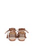 Back View - Click To Enlarge - PEDDER RED - 'Felicity' nubuck leather lace-up sandals