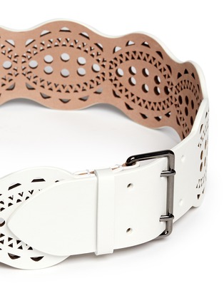 Detail View - Click To Enlarge - ALAÏA - 'Vienne Vague' lasercut leather belt