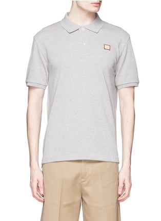 Main View - Click To Enlarge - ACNE STUDIOS - Kolby MLT Face' appliqué patch polo shirt
