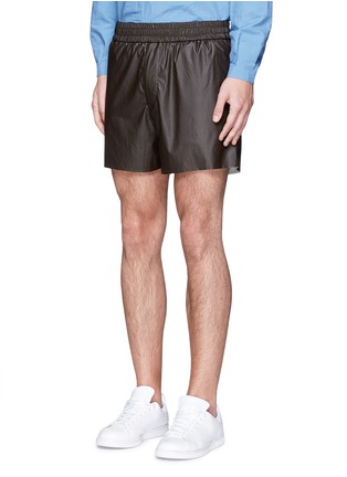Front View - Click To Enlarge - ACNE STUDIOS - 'Phillip' coated fabric shorts