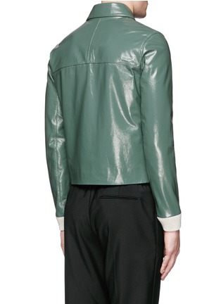 Back View - Click To Enlarge - ACNE STUDIOS - 'Adrien' coated leather jacket