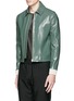 Front View - Click To Enlarge - ACNE STUDIOS - 'Adrien' coated leather jacket