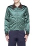 Main View - Click To Enlarge - ACNE STUDIOS - 'Moto' cropped satin bomber jacket