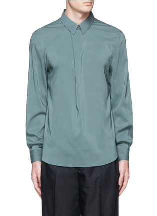 Main View - Click To Enlarge - ACNE STUDIOS - 'Stune' pleat front tech fabric shirt