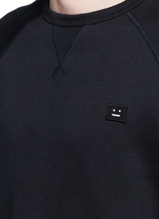Detail View - Click To Enlarge - ACNE STUDIOS - 'COLLEGE FACE' COTTON FRENCH TERRY SWEATSHIRT