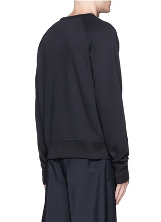 Back View - Click To Enlarge - ACNE STUDIOS - 'COLLEGE FACE' COTTON FRENCH TERRY SWEATSHIRT