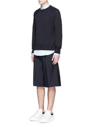 Figure View - Click To Enlarge - ACNE STUDIOS - 'COLLEGE FACE' COTTON FRENCH TERRY SWEATSHIRT