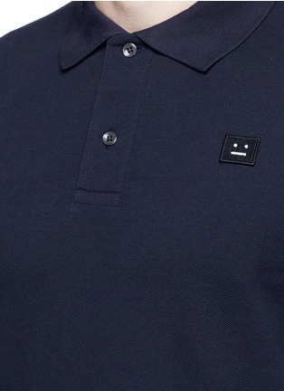 Detail View - Click To Enlarge - ACNE STUDIOS - 'Kolby' face patch polo shirt