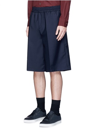 Front View - Click To Enlarge - ACNE STUDIOS - 'Ryder' wool-Mohair hopsack Bermuda shorts