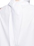 Detail View - Click To Enlarge - THE ROW - 'Luna' tie neck cotton poplin sleeveless top