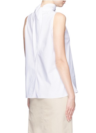 Back View - Click To Enlarge - THE ROW - 'Luna' tie neck cotton poplin sleeveless top